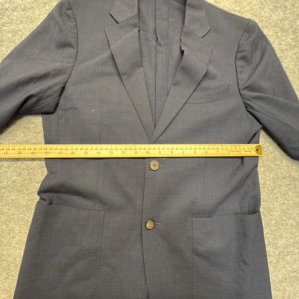 Suitsupply Sport Coat Mens 38 Navy Glen Check Wool Havana Unlined iTravel Blazer
